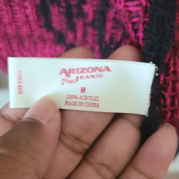 Rose Print Open Front Knit Cardigan Size Medium - Picture 6 of 8